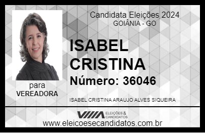 Candidato ISABEL CRISTINA ARAÚJO 2024 - GOIÂNIA - Eleições