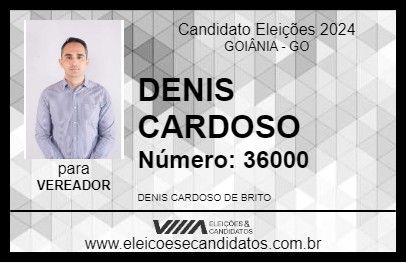 Candidato DENIS CARDOSO 2024 - GOIÂNIA - Eleições