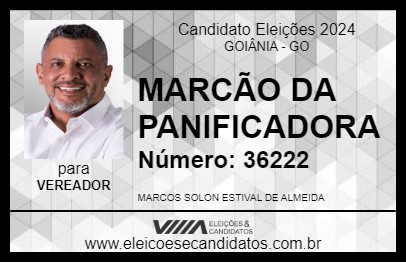 Candidato MARCÃO DA PANIFICADORA 2024 - GOIÂNIA - Eleições