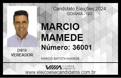 Candidato MARCIO MAMEDE 2024 - GOIÂNIA - Eleições