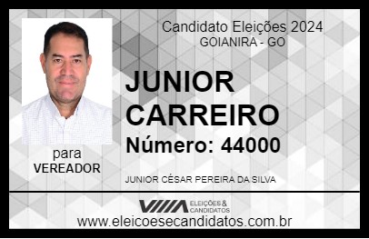 Candidato JUNIOR CARREIRO 2024 - GOIANIRA - Eleições