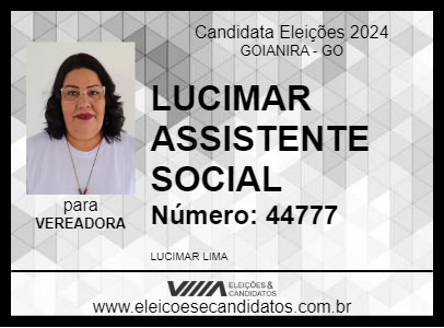 Candidato LUCIMAR ASSISTENTE SOCIAL 2024 - GOIANIRA - Eleições