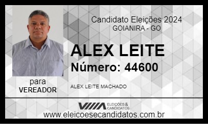 Candidato ALEX LEITE 2024 - GOIANIRA - Eleições