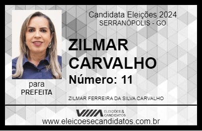 Candidato ZILMAR CARVALHO 2024 - SERRANÓPOLIS - Eleições