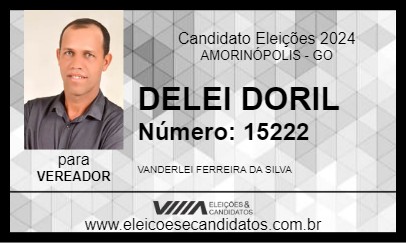 Candidato DELEI DORIL 2024 - AMORINÓPOLIS - Eleições