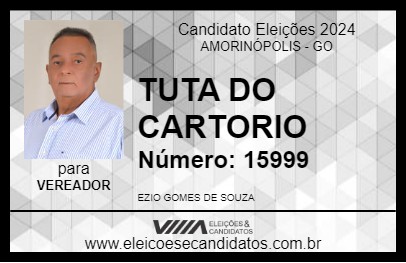 Candidato TUTA DO CARTORIO 2024 - AMORINÓPOLIS - Eleições