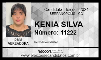 Candidato KENIA SILVA 2024 - SERRANÓPOLIS - Eleições