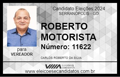 Candidato ROBERTO MOTORISTA 2024 - SERRANÓPOLIS - Eleições