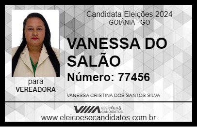 Candidato VANESSA DO SALÃO 2024 - GOIÂNIA - Eleições