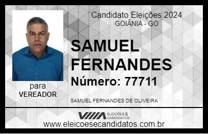 Candidato SAMUEL FERNANDES 2024 - GOIÂNIA - Eleições