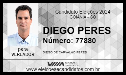 Candidato DIEGO PERES 2024 - GOIÂNIA - Eleições