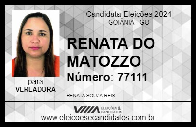 Candidato RENATA DO MATOZZO 2024 - GOIÂNIA - Eleições