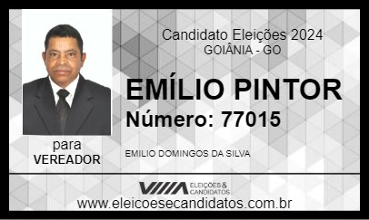 Candidato EMÍLIO PINTOR 2024 - GOIÂNIA - Eleições