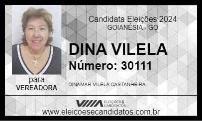 Candidato DINA VILELA 2024 - GOIANÉSIA - Eleições