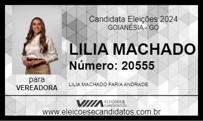 Candidato LILIA MACHADO 2024 - GOIANÉSIA - Eleições