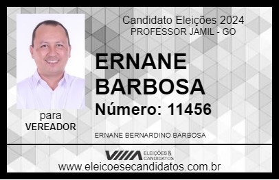 Candidato ERNANE BARBOSA 2024 - PROFESSOR JAMIL - Eleições