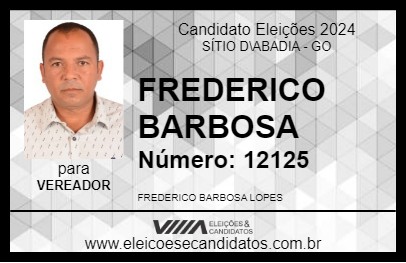 Candidato FREDERICO BARBOSA 2024 - SÍTIO D\ABADIA - Eleições