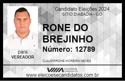 Candidato RONE DO BREJINHO 2024 - SÍTIO D\ABADIA - Eleições