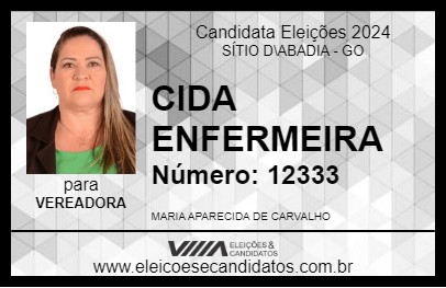 Candidato CIDA ENFERMEIRA 2024 - SÍTIO D\ABADIA - Eleições