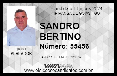 Candidato SANDRO BERTINO 2024 - IPIRANGA DE GOIÁS - Eleições