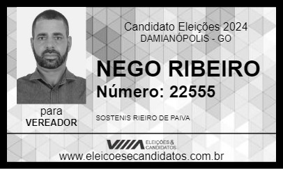 Candidato NEGO RIBEIRO 2024 - DAMIANÓPOLIS - Eleições