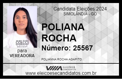 Candidato POLIANA ROCHA 2024 - SIMOLÂNDIA - Eleições