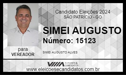 Candidato SIMEI AUGUSTO 2024 - SÃO PATRÍCIO - Eleições