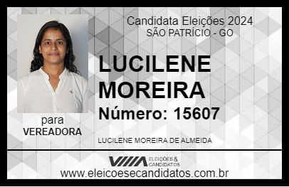 Candidato LUCILENE MOREIRA 2024 - SÃO PATRÍCIO - Eleições