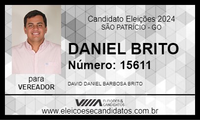 Candidato DANIEL BRITO 2024 - SÃO PATRÍCIO - Eleições