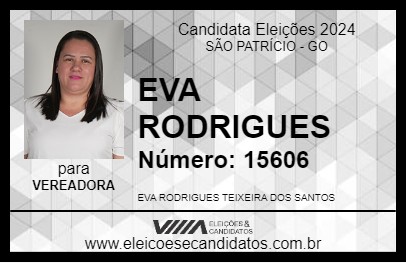 Candidato EVA RODRIGUES 2024 - SÃO PATRÍCIO - Eleições