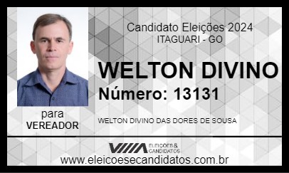 Candidato WELTON DIVINO 2024 - ITAGUARI - Eleições