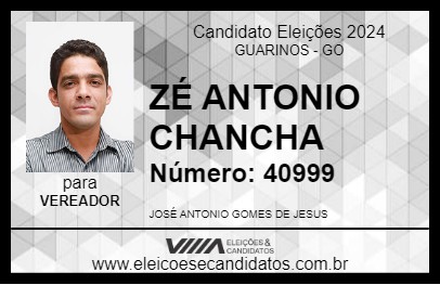 Candidato ZÉ ANTONIO CHANCHA 2024 - GUARINOS - Eleições