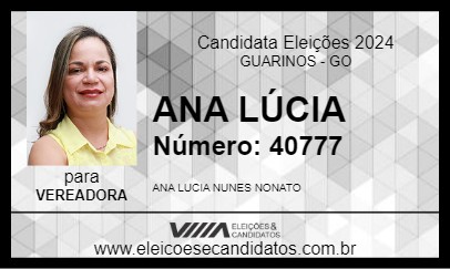 Candidato ANA LÚCIA 2024 - GUARINOS - Eleições