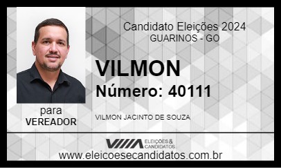 Candidato VILMON 2024 - GUARINOS - Eleições