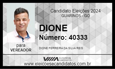 Candidato DIONE 2024 - GUARINOS - Eleições