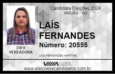 Candidato LAÍS FERNANDES 2024 - VARJÃO - Eleições