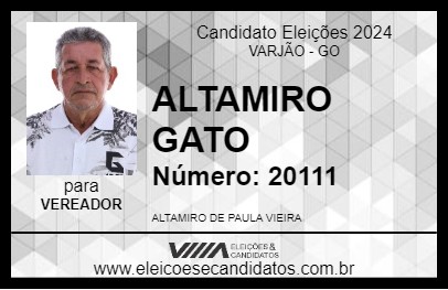 Candidato ALTAMIRO GATO 2024 - VARJÃO - Eleições