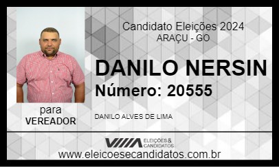 Candidato DANILO NERSIN 2024 - ARAÇU - Eleições