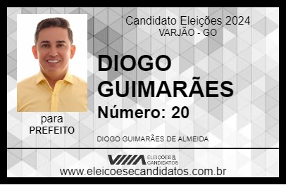 Candidato DIOGO GUIMARÃES 2024 - VARJÃO - Eleições