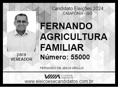 Candidato FERNANDO AGRICULTURA FAMILIAR 2024 - CAIAPÔNIA - Eleições