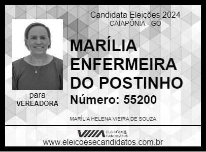 Candidato MARÍLIA ENFERMEIRA DO POSTINHO 2024 - CAIAPÔNIA - Eleições