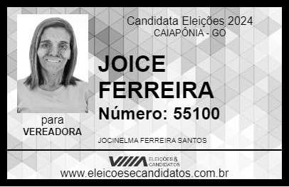 Candidato JOICE FERREIRA 2024 - CAIAPÔNIA - Eleições