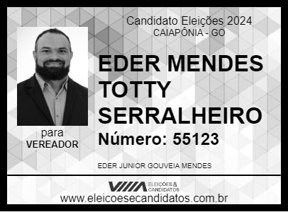 Candidato EDER MENDES TOTTY SERRALHEIRO 2024 - CAIAPÔNIA - Eleições