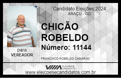 Candidato CHICÃO ROBELDO 2024 - ARAÇU - Eleições