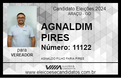 Candidato AGNALDIM PIRES 2024 - ARAÇU - Eleições