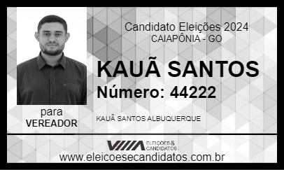 Candidato KAUÃ SANTOS 2024 - CAIAPÔNIA - Eleições