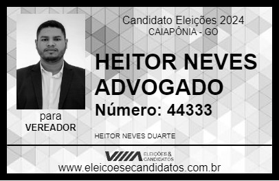 Candidato HEITOR NEVES ADVOGADO 2024 - CAIAPÔNIA - Eleições