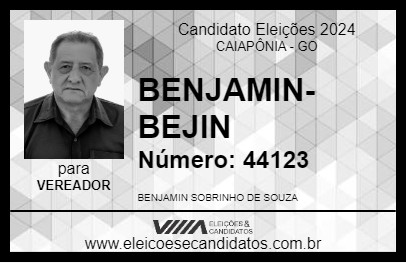 Candidato BENJAMIN-BEJIN 2024 - CAIAPÔNIA - Eleições