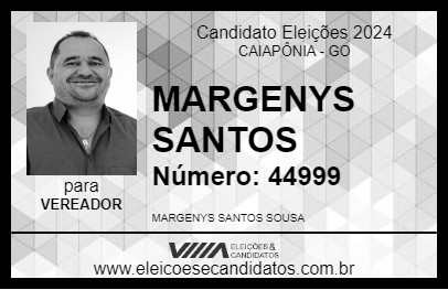 Candidato MARGENYS SANTOS 2024 - CAIAPÔNIA - Eleições