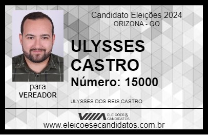 Candidato ULYSSES CASTRO 2024 - ORIZONA - Eleições